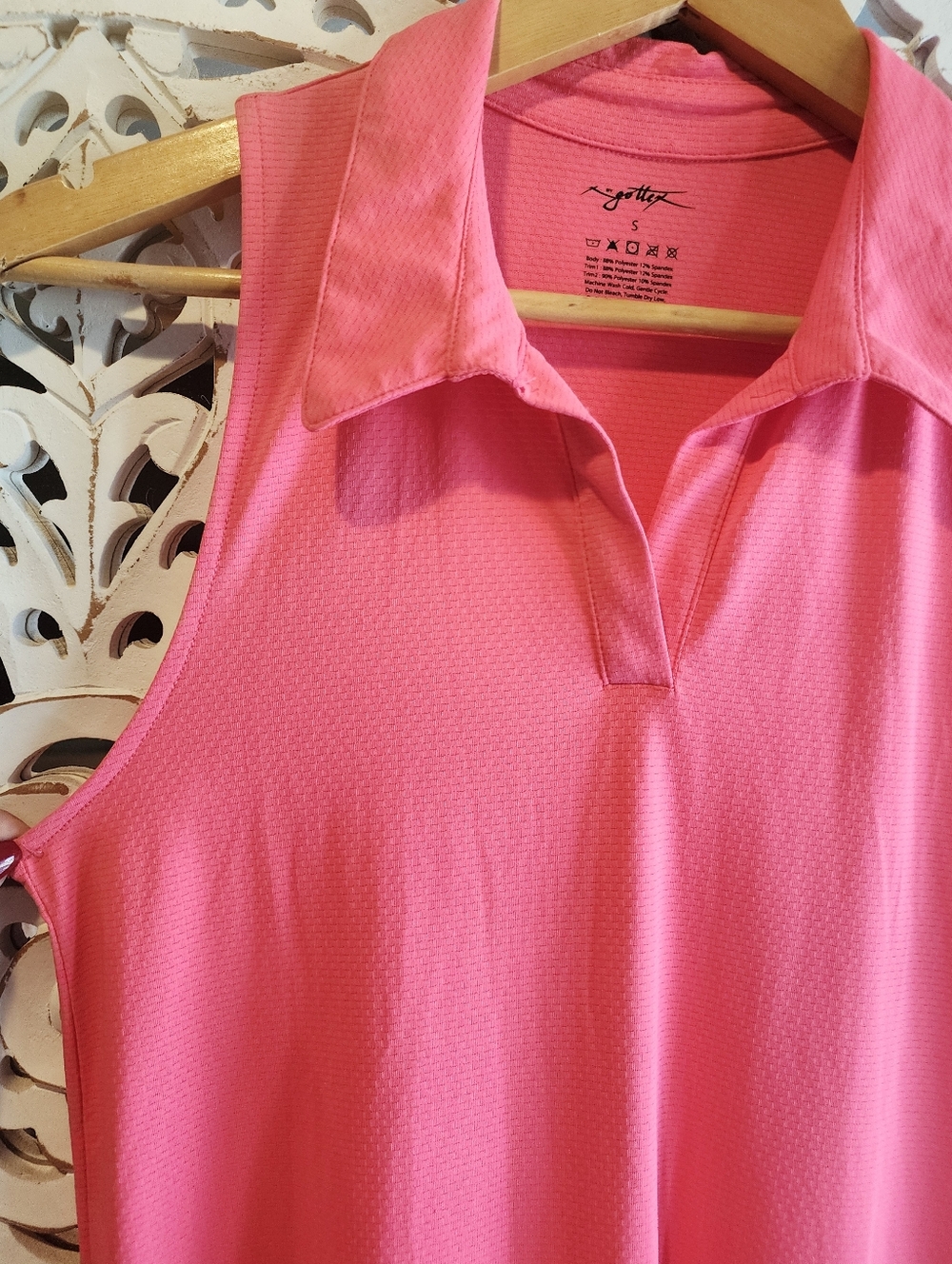 Gottex Womens Golf, Tennis Athletic Mini Dress Pink SZ Small W Zip Pockets - Picture 9 of 13